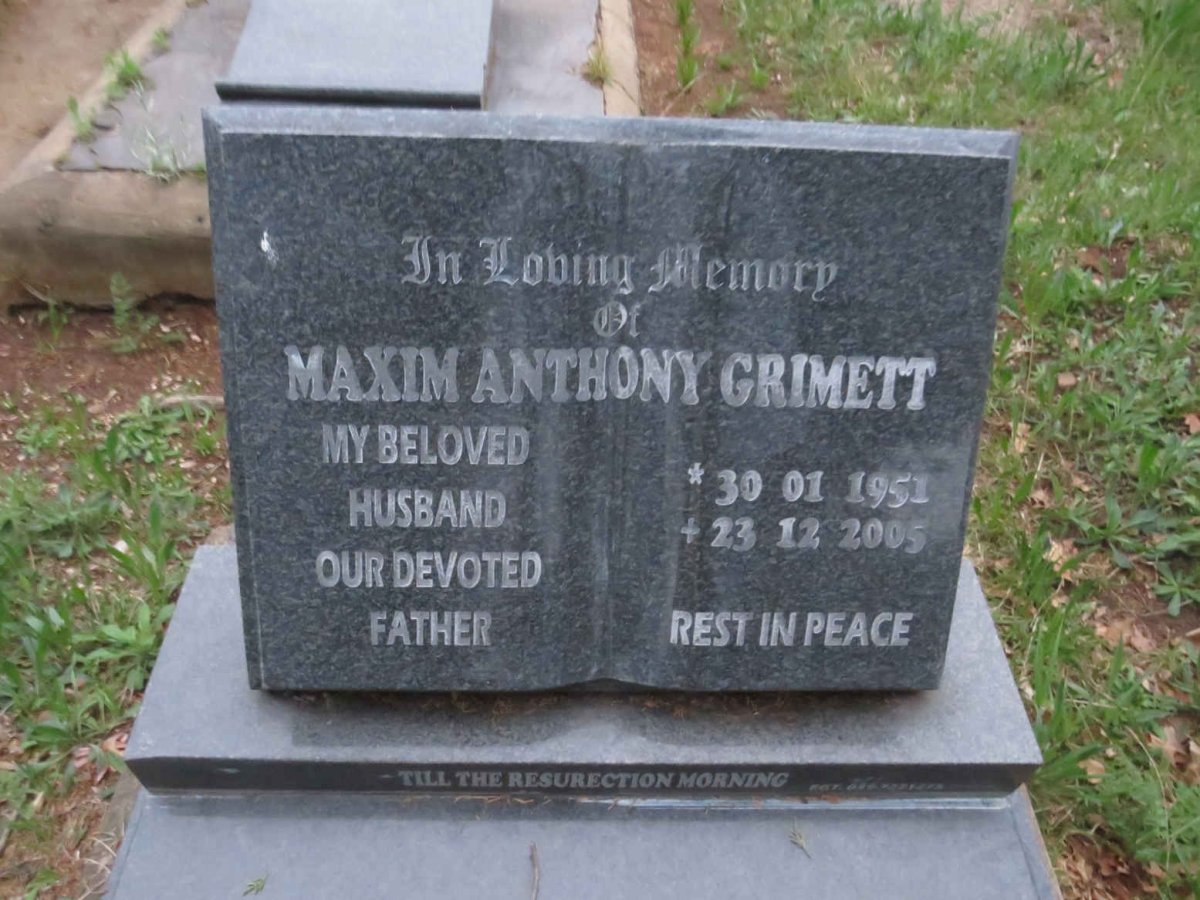 GRIMETT Maxim Anthony 1951-2005