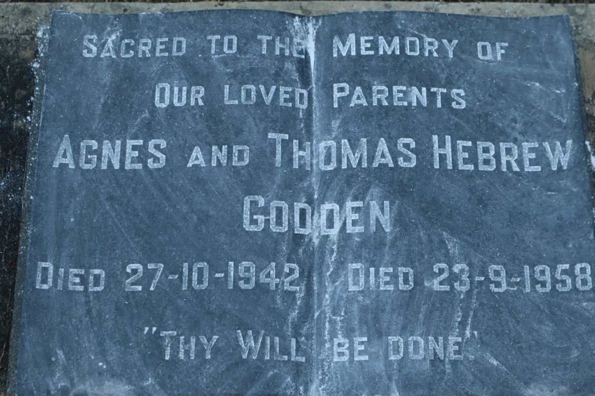 GODDEN Thomas Hebrew -1958 &amp; Agnes -1942