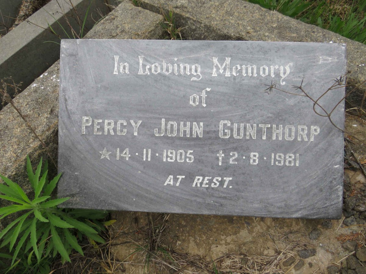 GUNTHORP Percy John 1905-1981