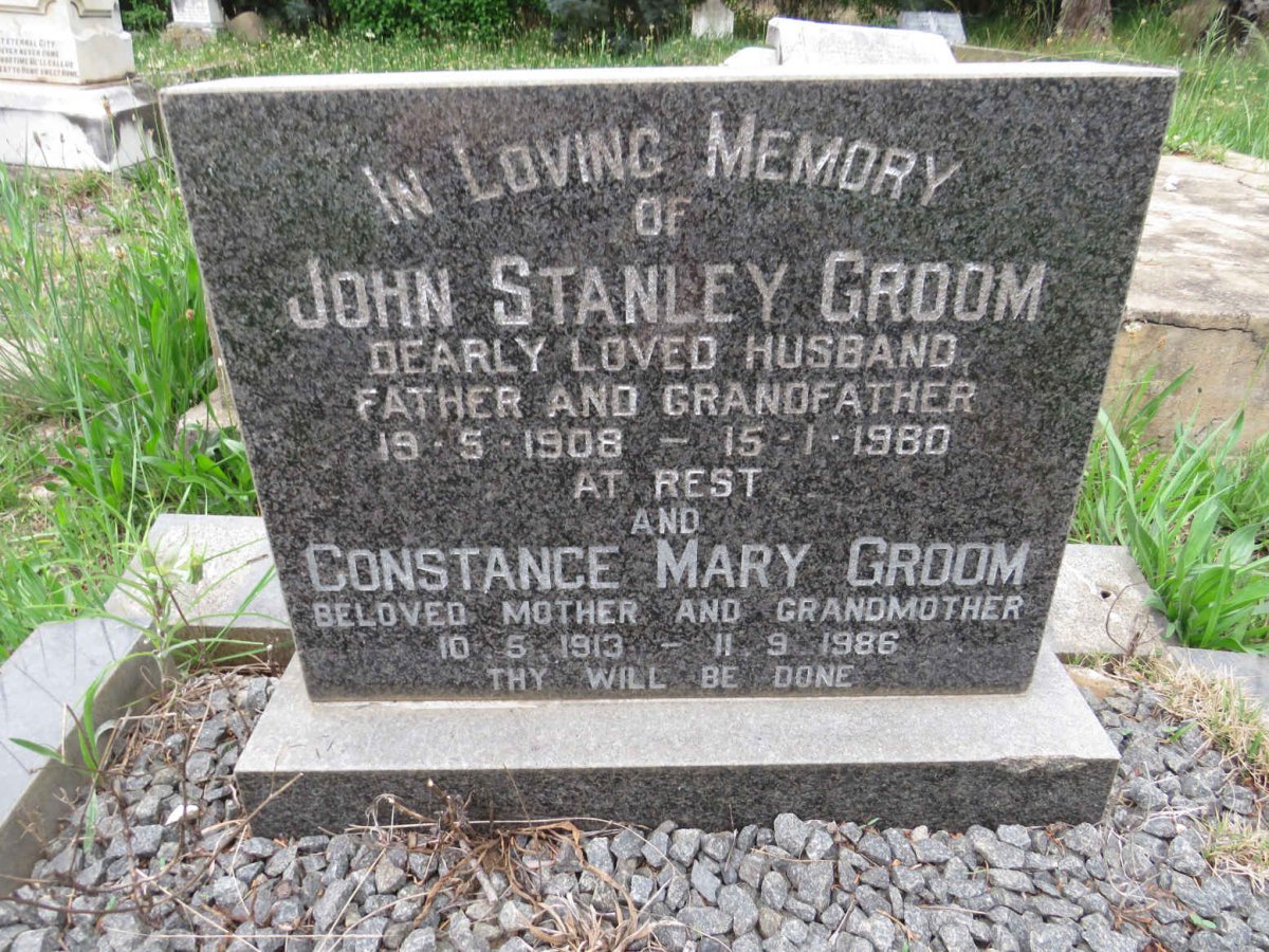 GROOM John Stanley 1908-1980 &amp; Constance Mary 1913-1986