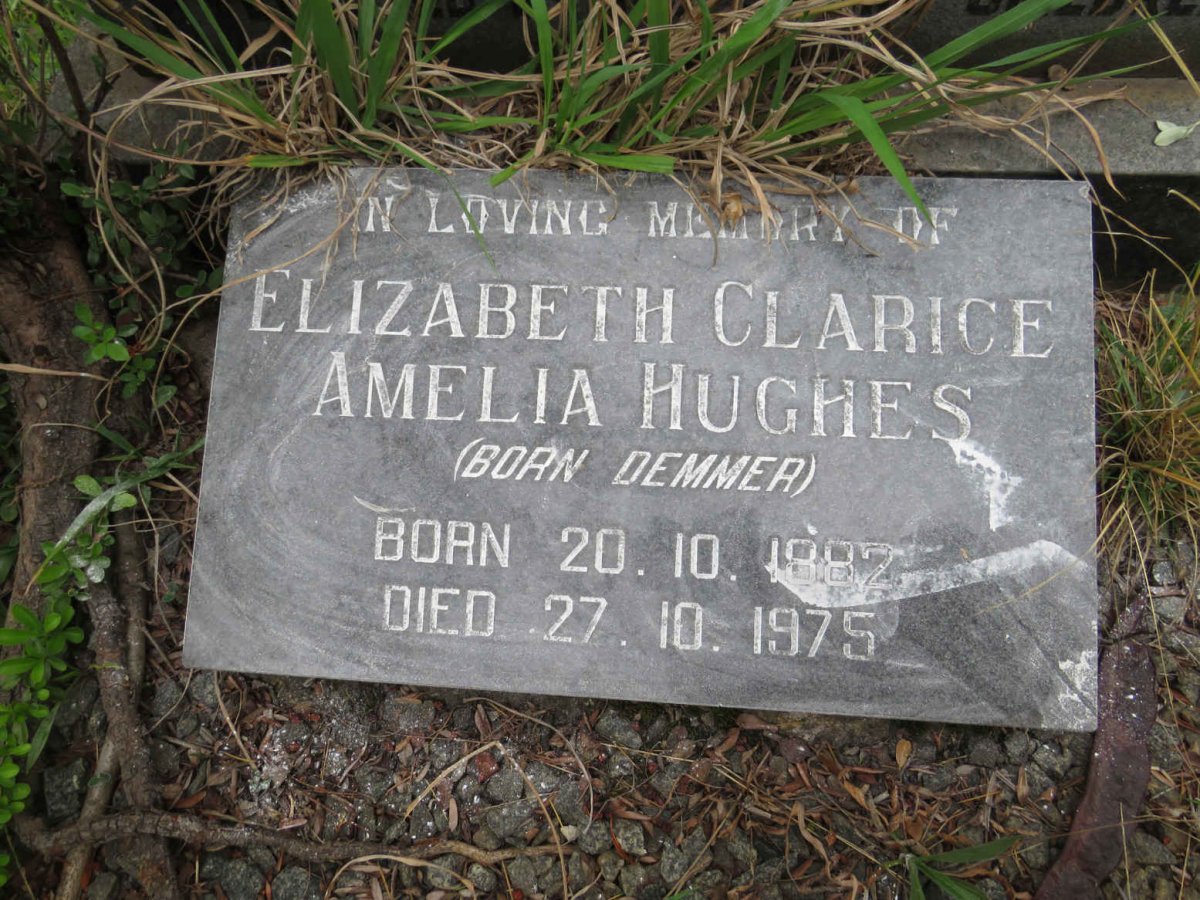 HUGHES Elizabeth Clarice Amelia nee DEMMER 1887-1975