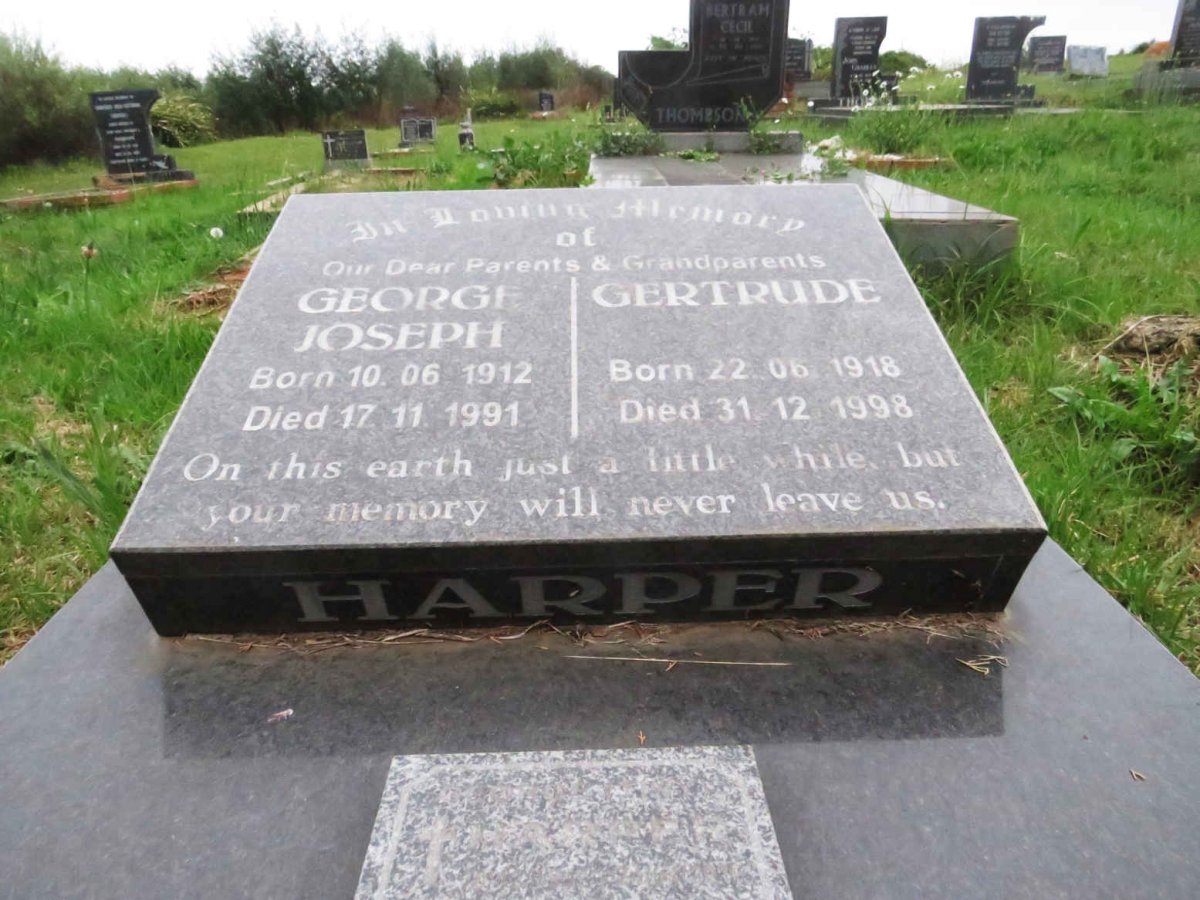 HARPER George Joseph 1912-1991 &amp; Gertrude 1918-1998
