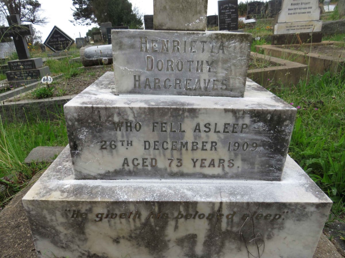 HARGREAVES Henrietta Dorothy -1909