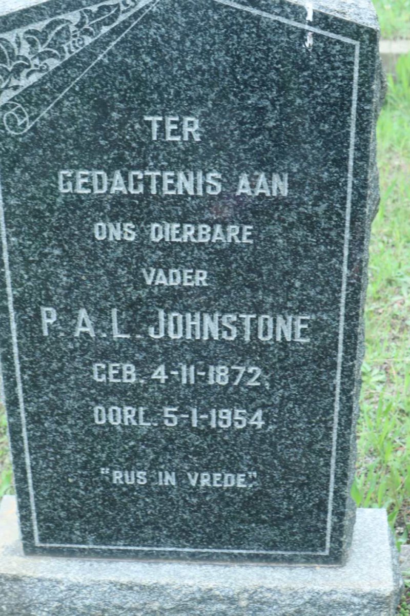 JOHNSTONE P.A.L. 1872-1954