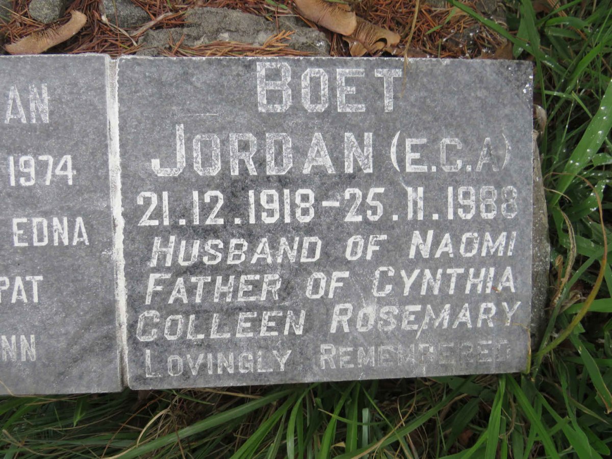JORDAN Boet 1918-1983