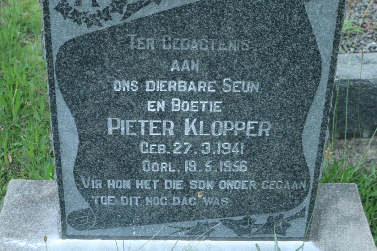 KLOPPER Pieter 1941-1956