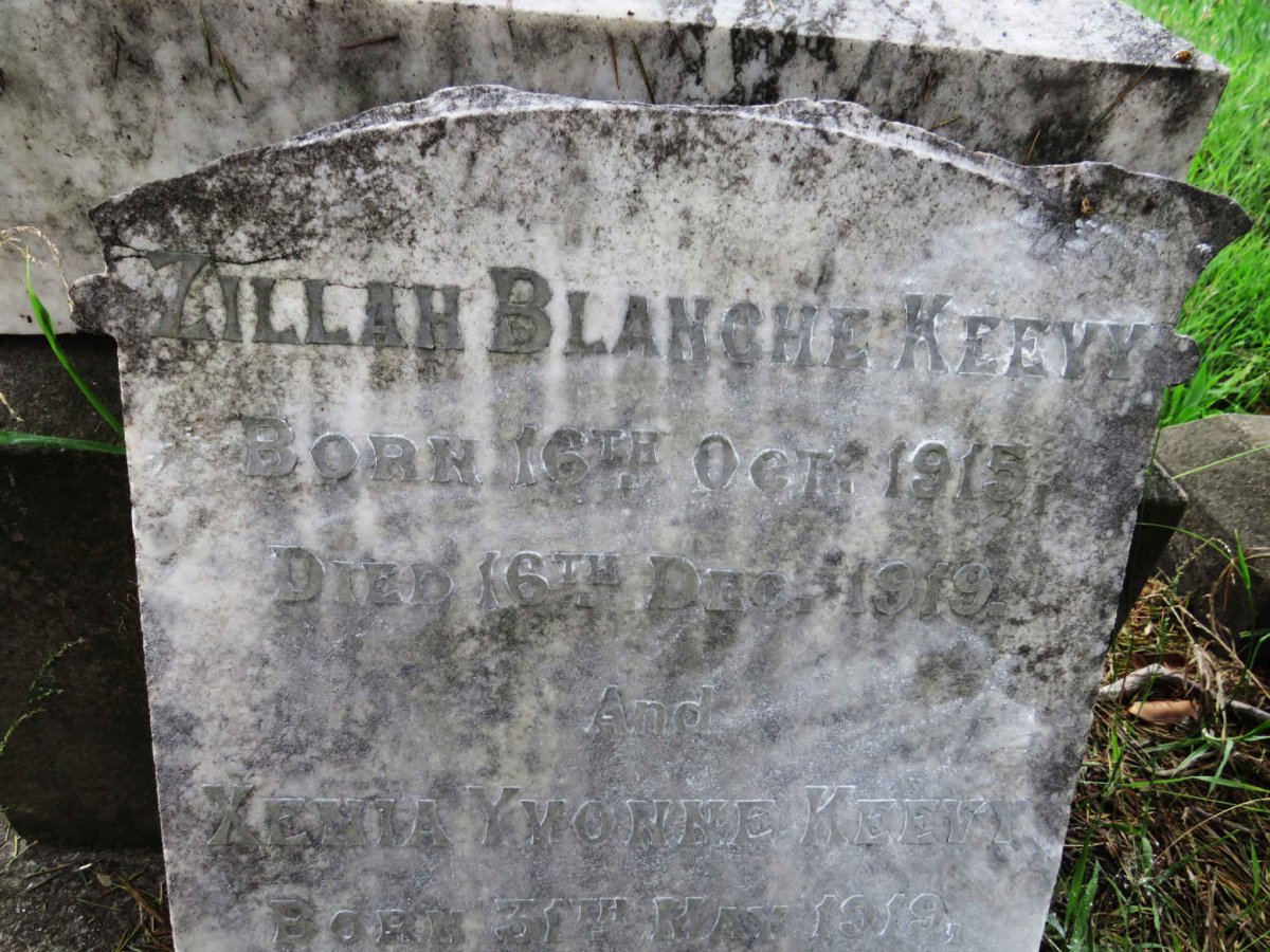 KEEVY Zillah Blanche 1915-1919 :: KEEVY Xenia Yvonne 1919-192?