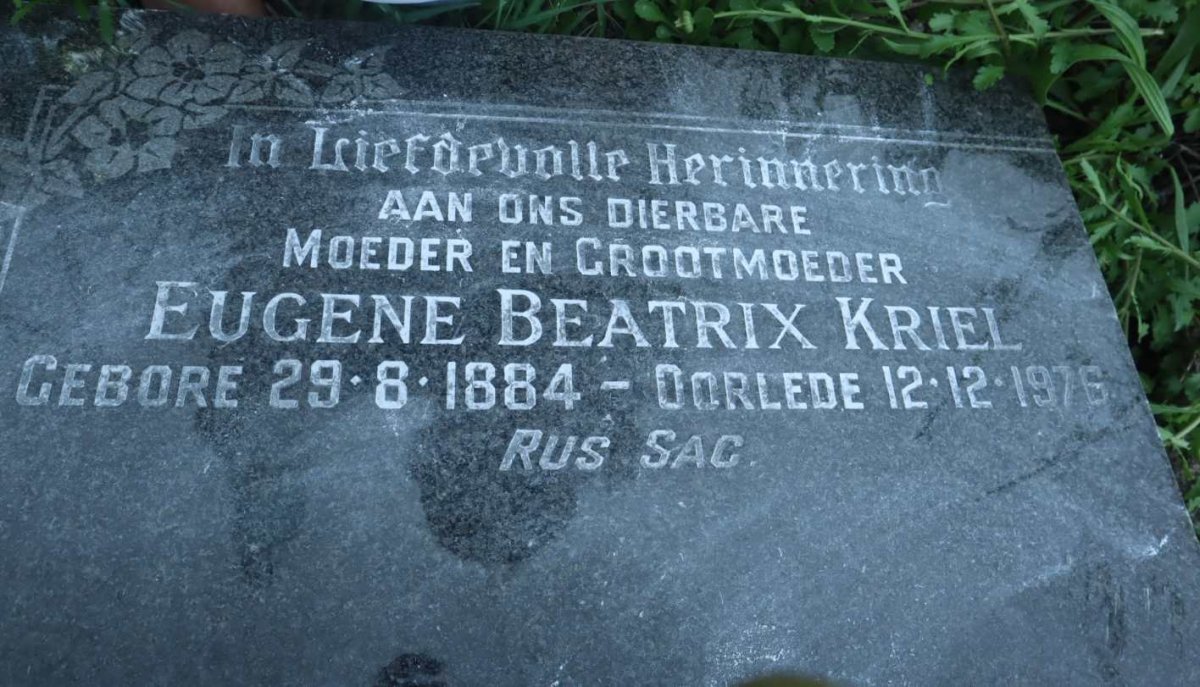 KRIEL Eugene Beatrix 1884-1976