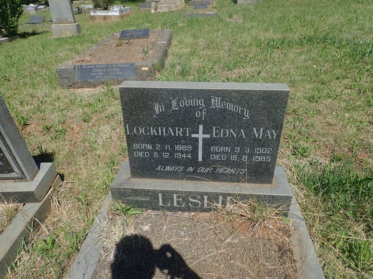 LESLIE Lockhart 1889-1944 &amp; Edna May 1902-1985