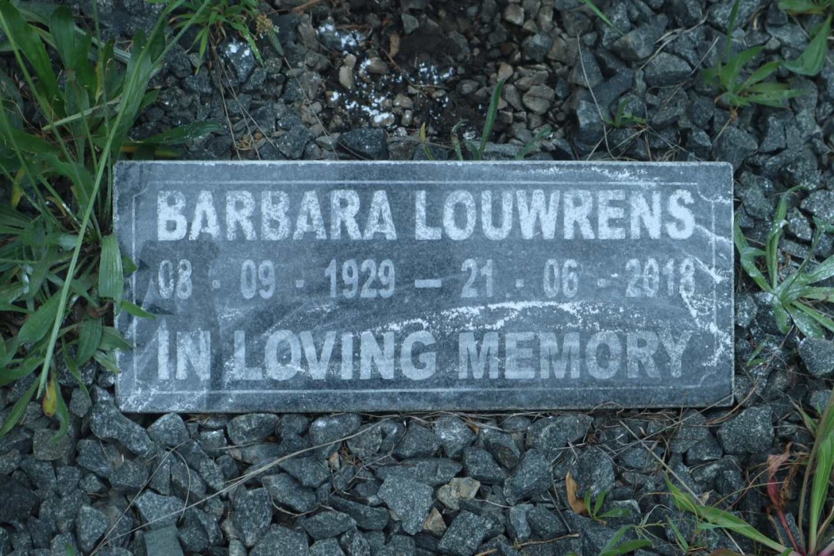 LOUWRENS Barbara 1929-2018