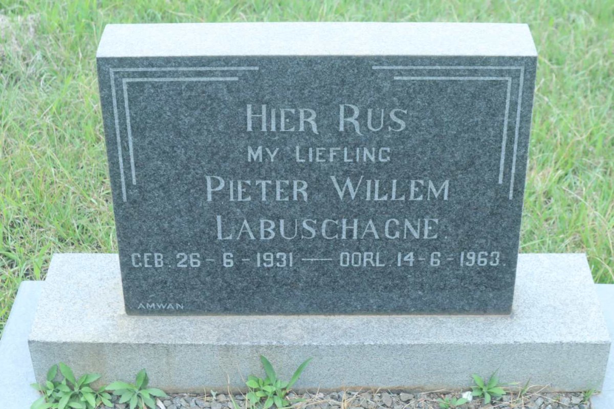 LABUSCHAGNE Pieter Willem 1931-1963