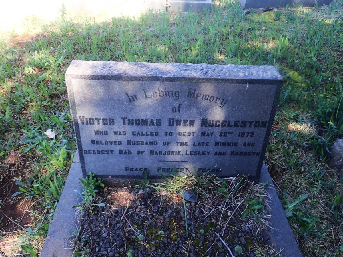 MUGGLESTON Victor Thomas Owen -1972