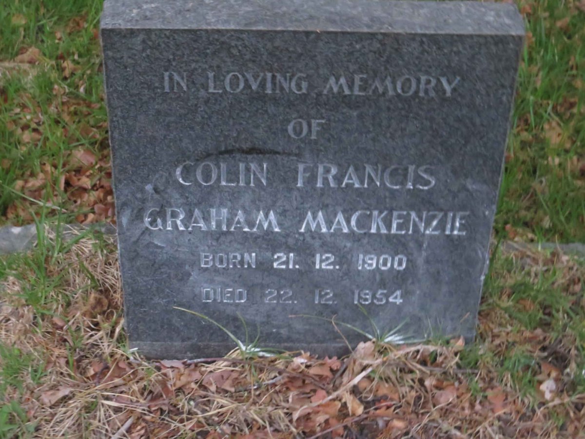 MACKENZIE Colin Francis Graham 1900-1954