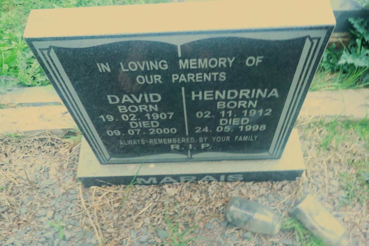 MARAIS David 1907-2000 &amp; Hendrina 1912-1998