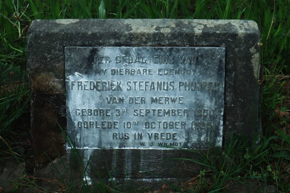 MERWE Frederick Stephanus Philipes, van der 1850-1928