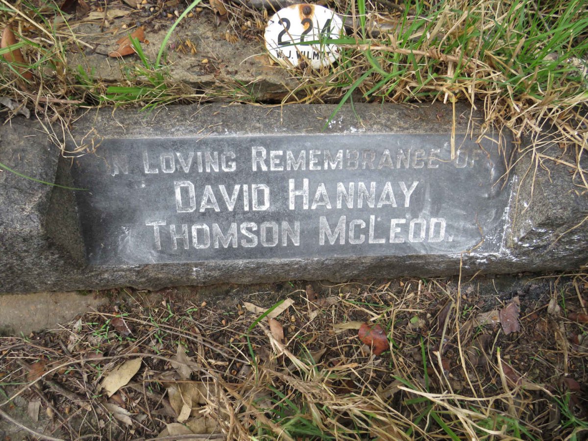 MCLEOD David Hannay Thomson