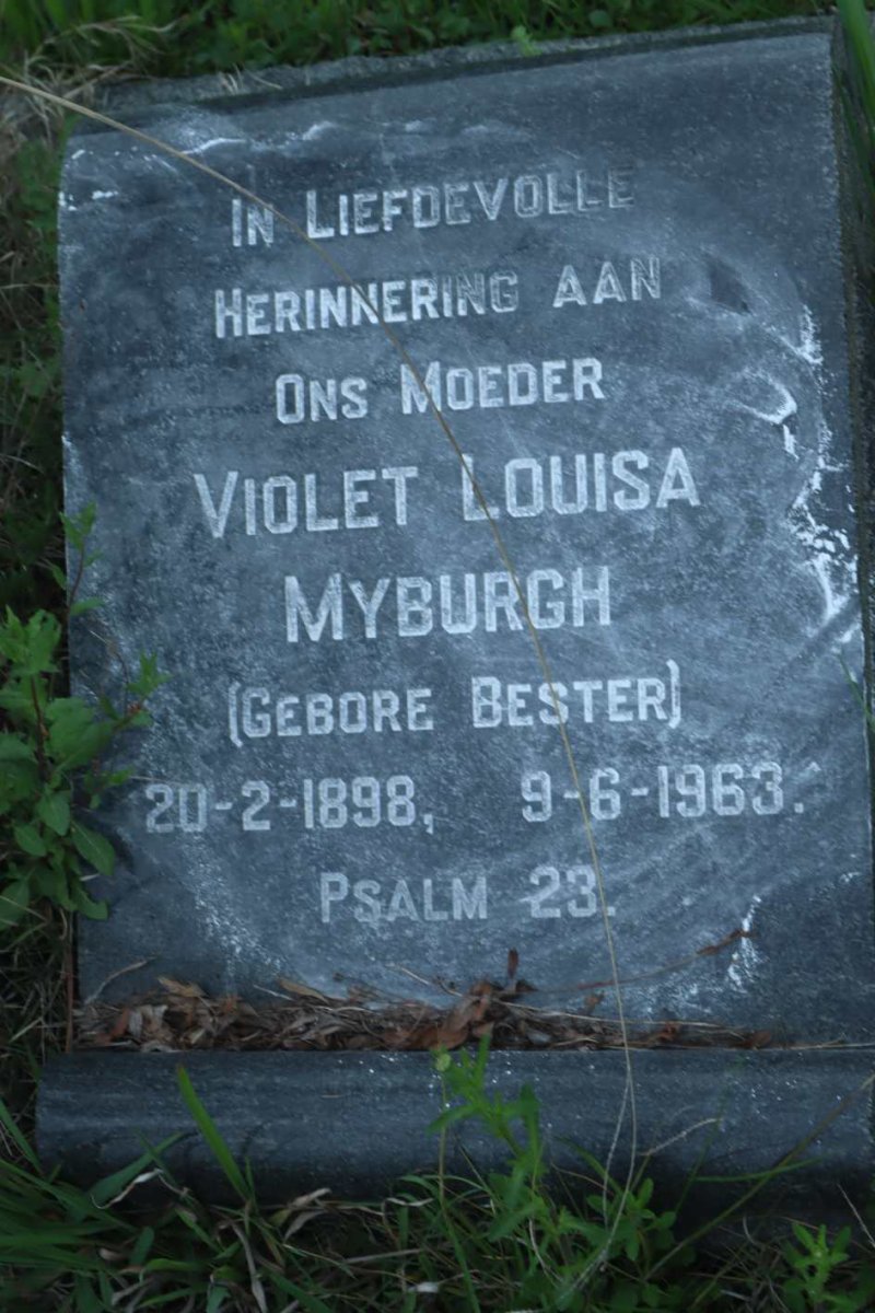 MYBURGH Violet Louisa nee BESTER 1898-1963