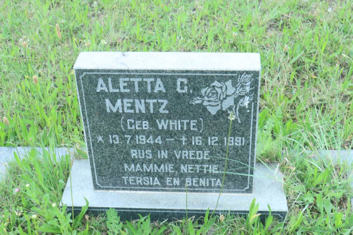 MENTZ Aletta C. nee WHITE 1944-1991