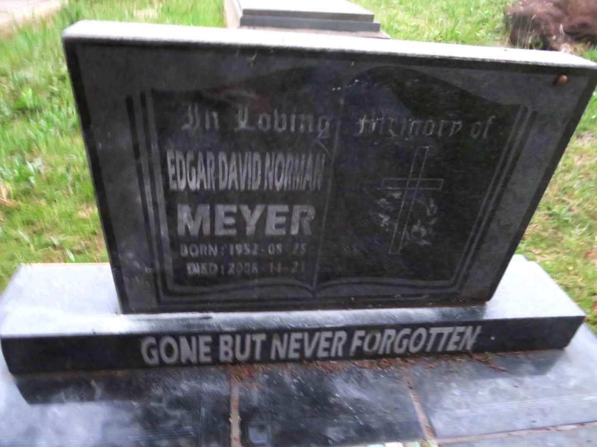 MEYER Edgar David Norman 1952-2008