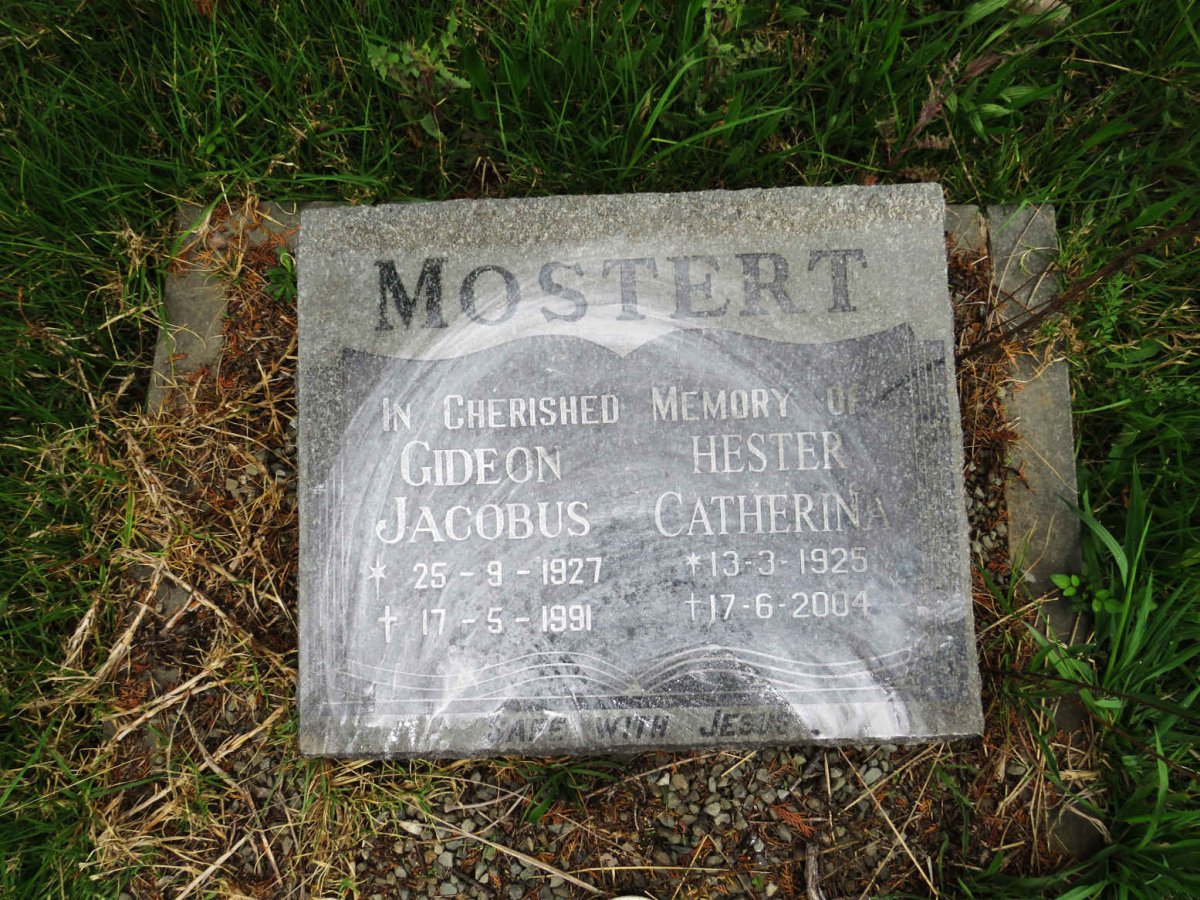 MOSTERT Gideon Jacobus 1927-1991 &amp; Hester Cathrina 1925-2004