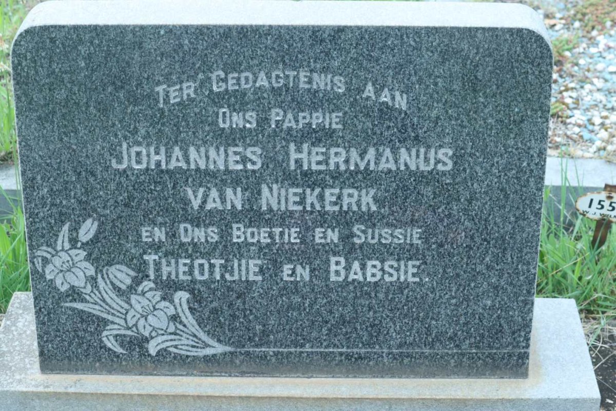 NIEKERK Johannes Hermanus, van :: VAN NIEKERK Theotjie :: VAN NIEKERK Babsie