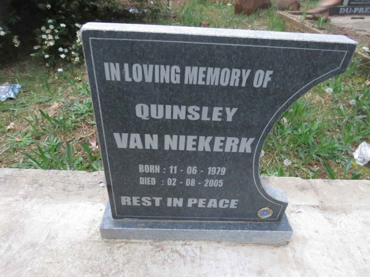 NIEKERK Quinsley, van 1979-2005