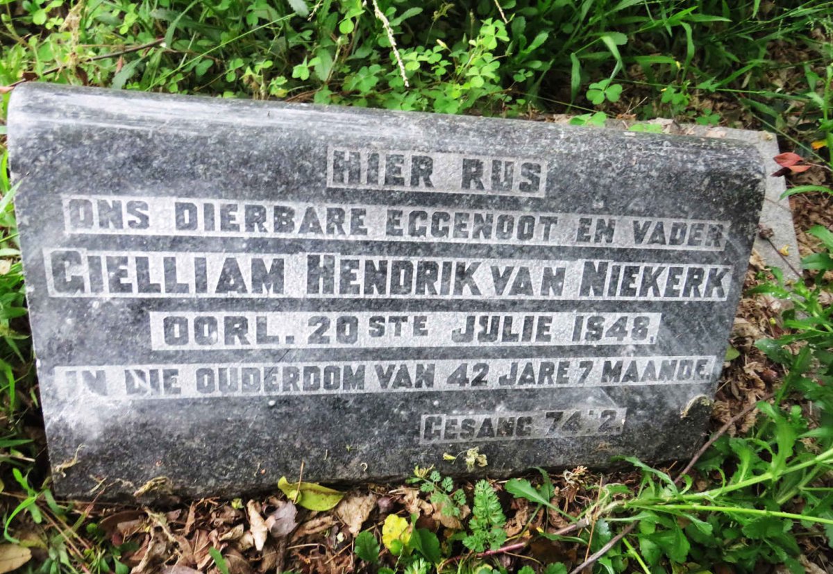NIEKERK Gielliam Hendrik, van -1948