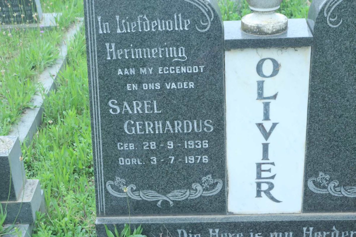 OLIVIER Sarel Gerhardus 1936-1976