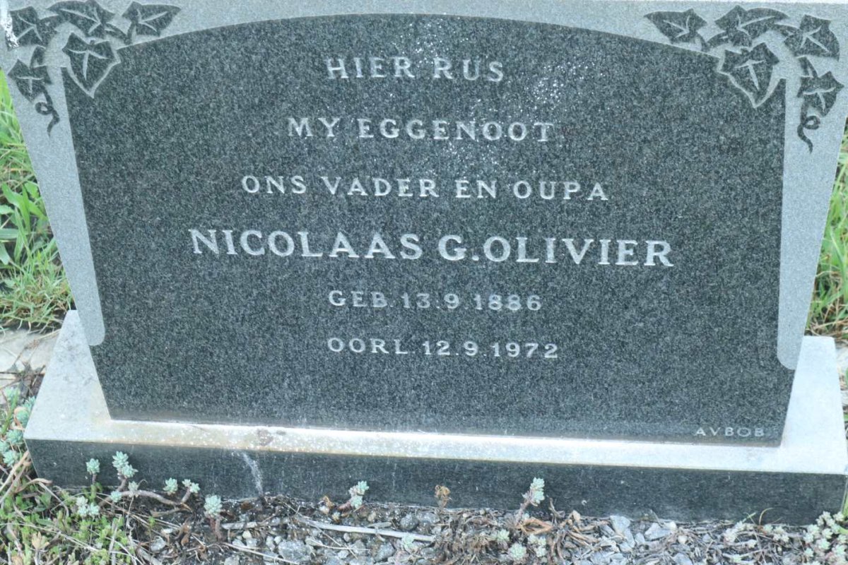 OLIVIER Nicolaas G. 1886-1972