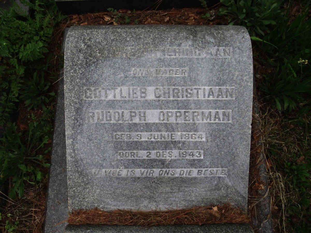 OPPERMAN Gottlieb Christiaan Rudolph 1864-1943