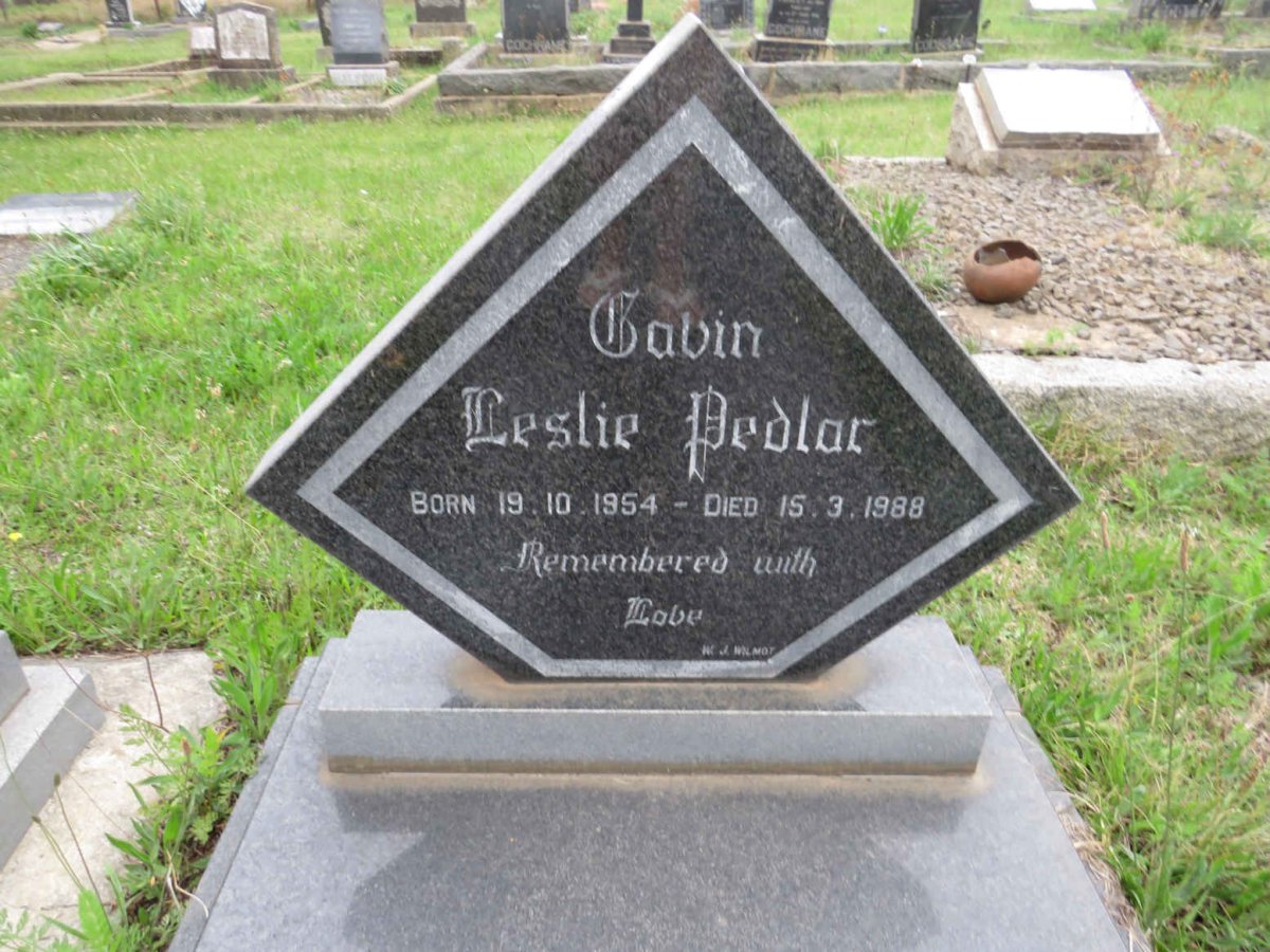 PEDLAR Gavin Leslie 1954-1988