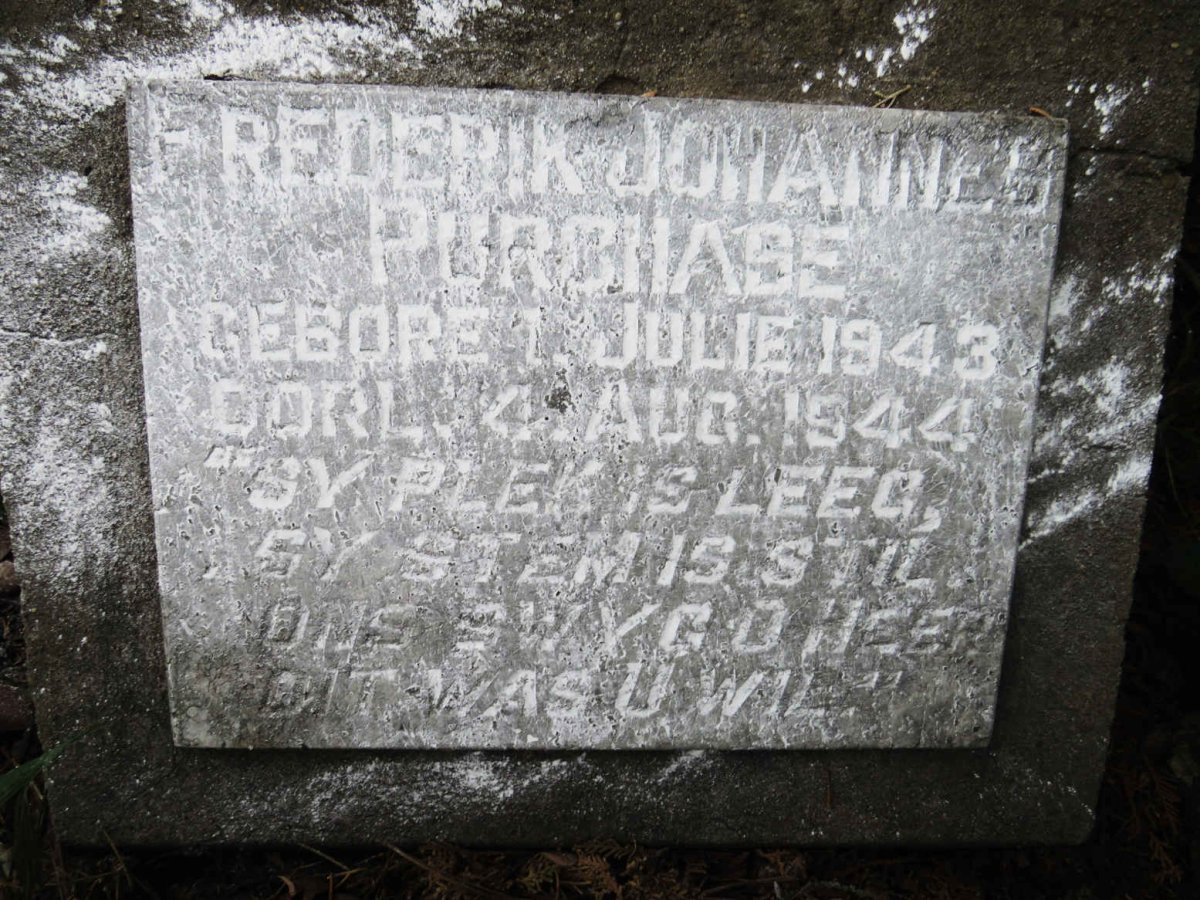PURCHASE Frederik Johannes 1943-1944