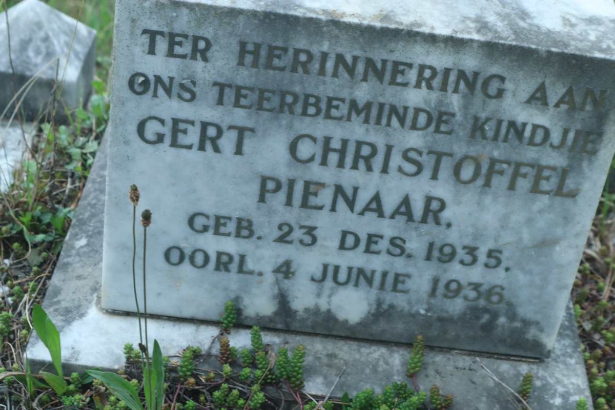 PIENAAR Gert Christoffel 1935-1936