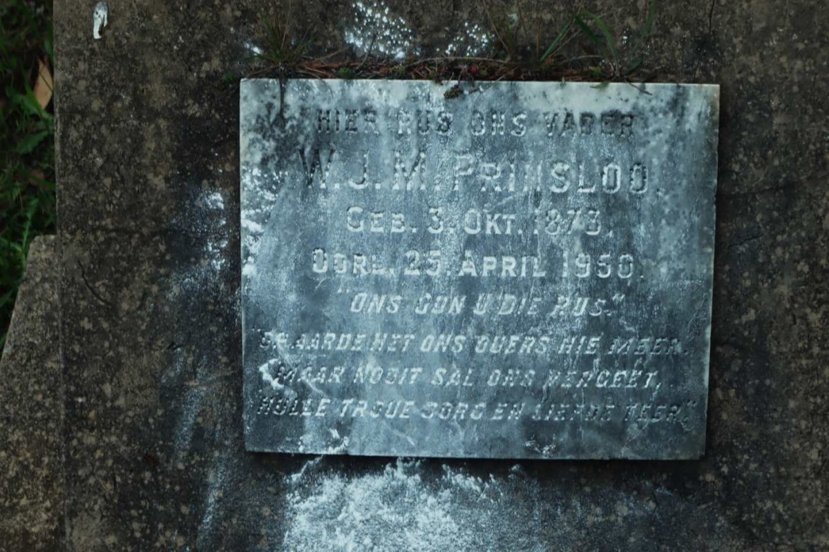 PRINSLOO W.J.M. 1873-1950