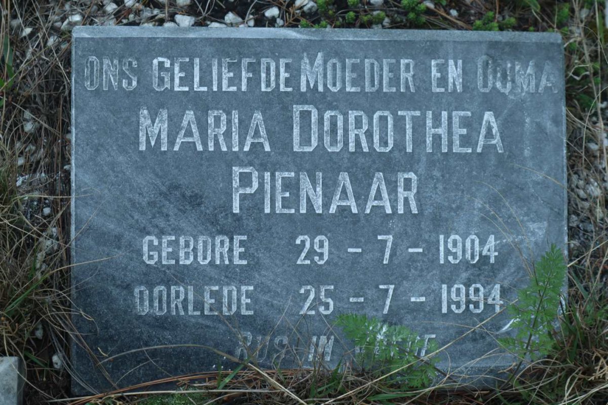 PIENAAR Maria Dorothea 1904-1994