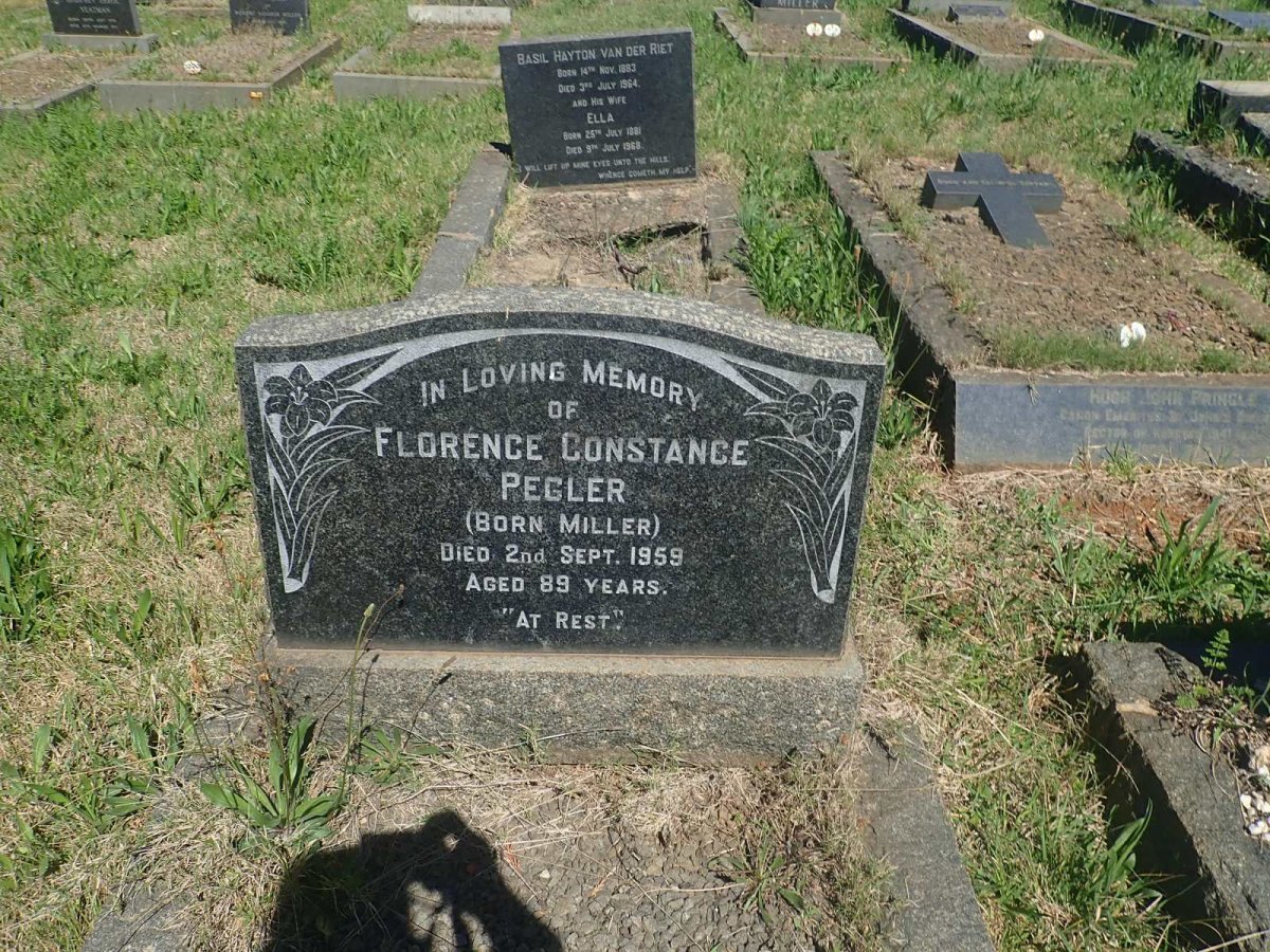 PEGLER Florence Constance nee MILLER -1959