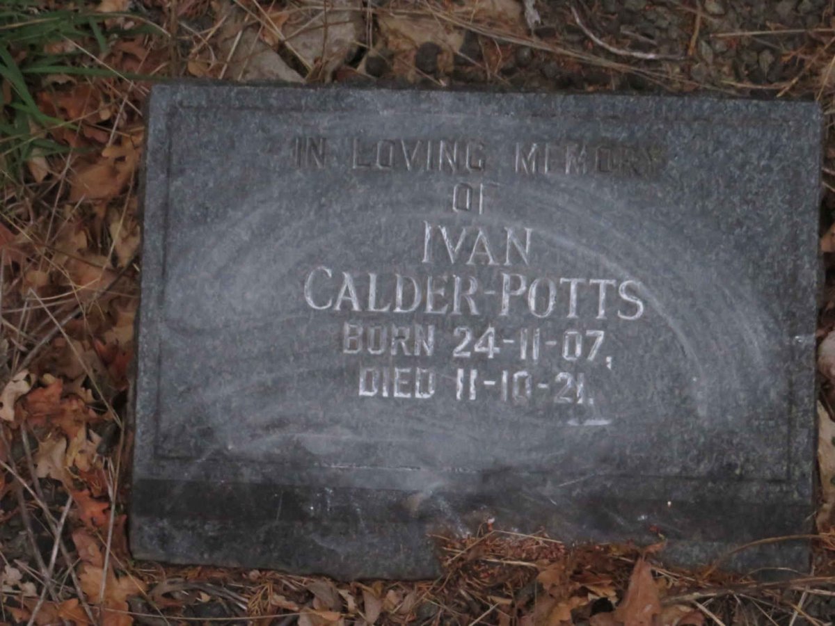 POTTS Ivan, CALDER 1907-1921