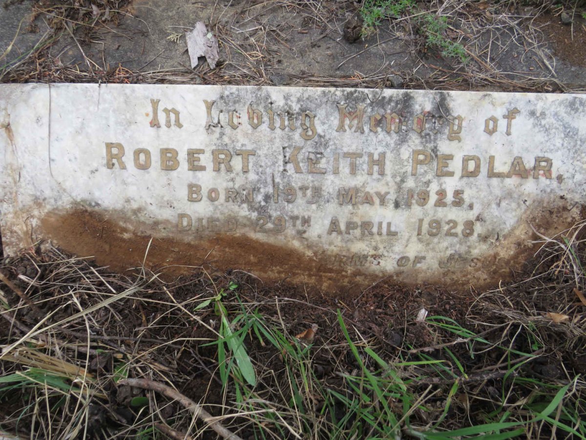 PEDLAR Robert Keith 1925-1928