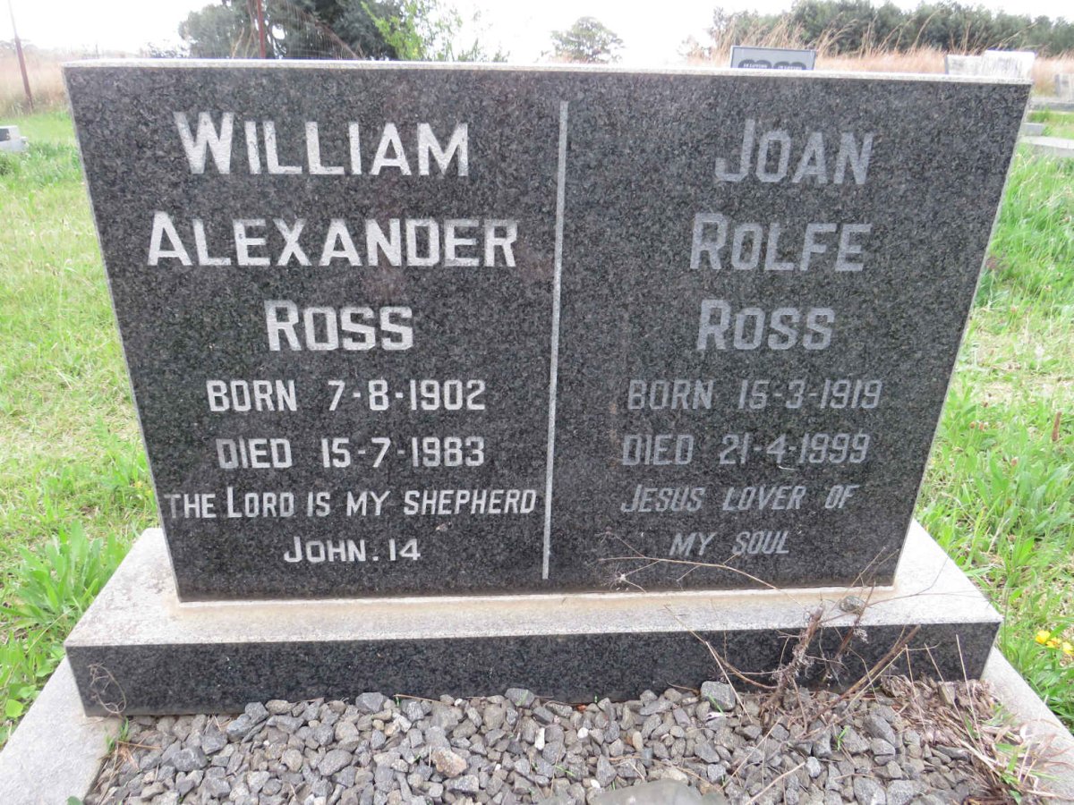 ROSS William Alexander 1902-1983 &amp; Joan Rolfe 1919-1999
