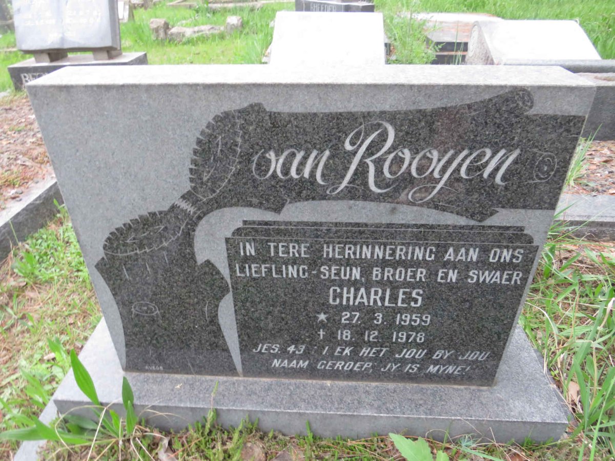 ROOYEN Charles, van 1959-1978
