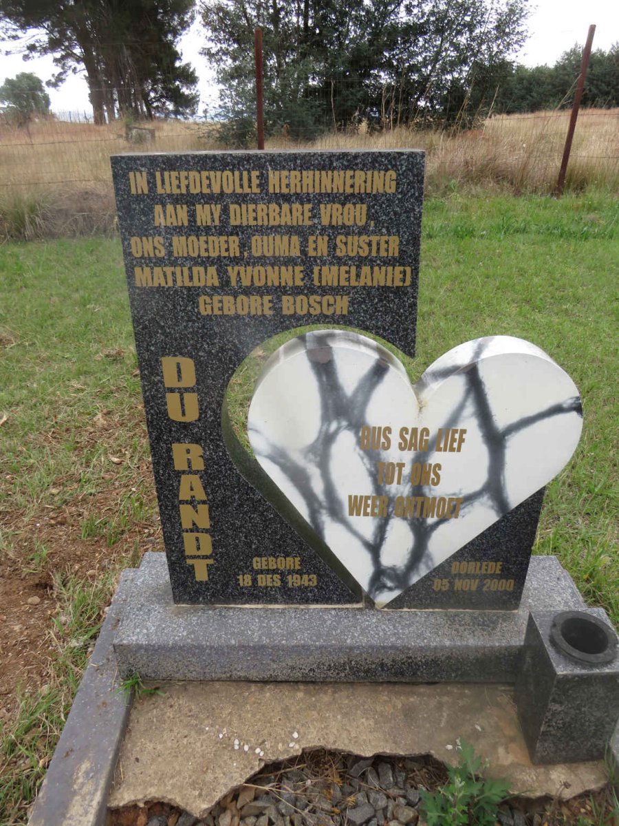 RANDT Matilda Yvonne , du nee BOSCH 1943-2000