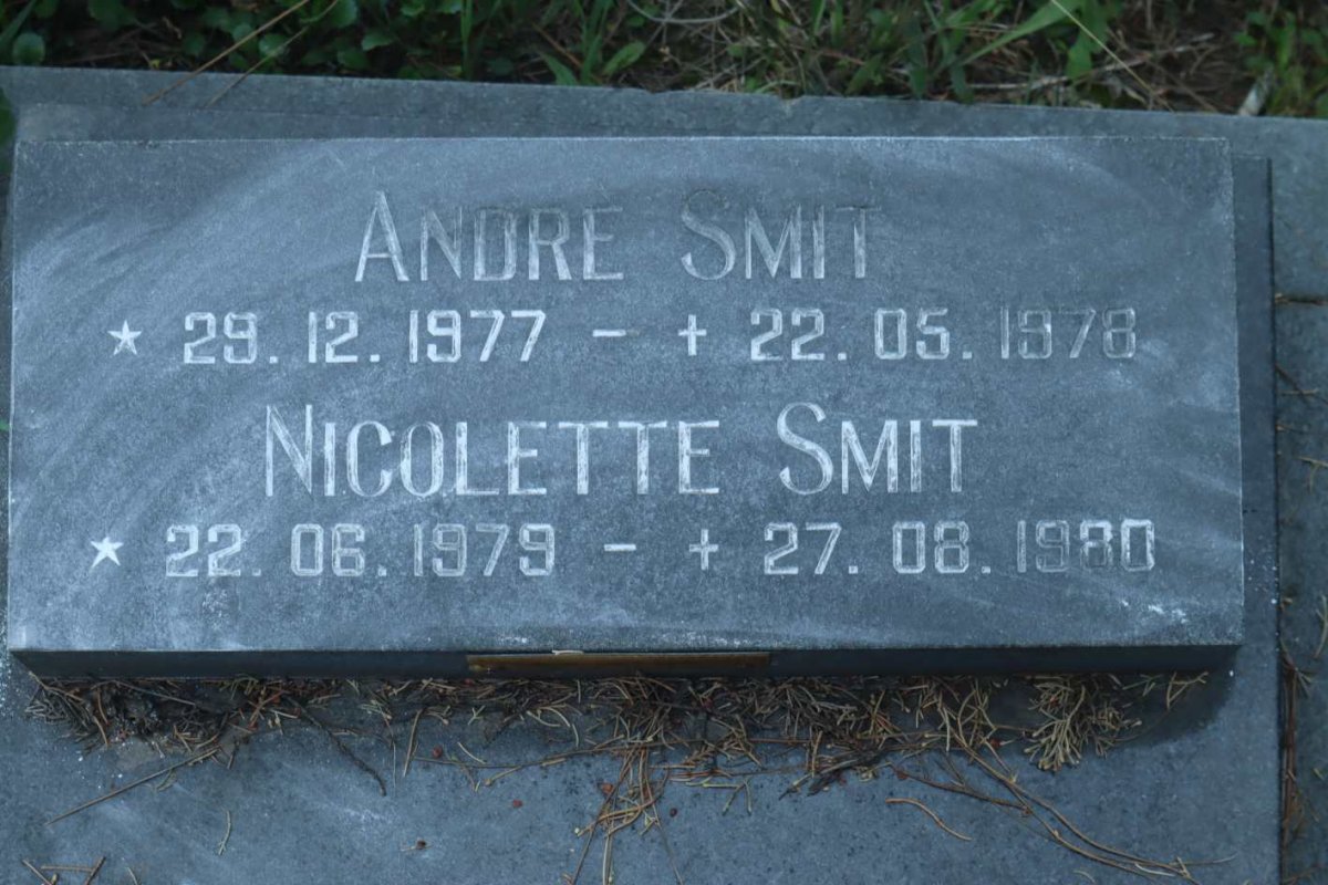 SMIT Andre 1977-1978 :: SMIT Nicolette 1979-1980