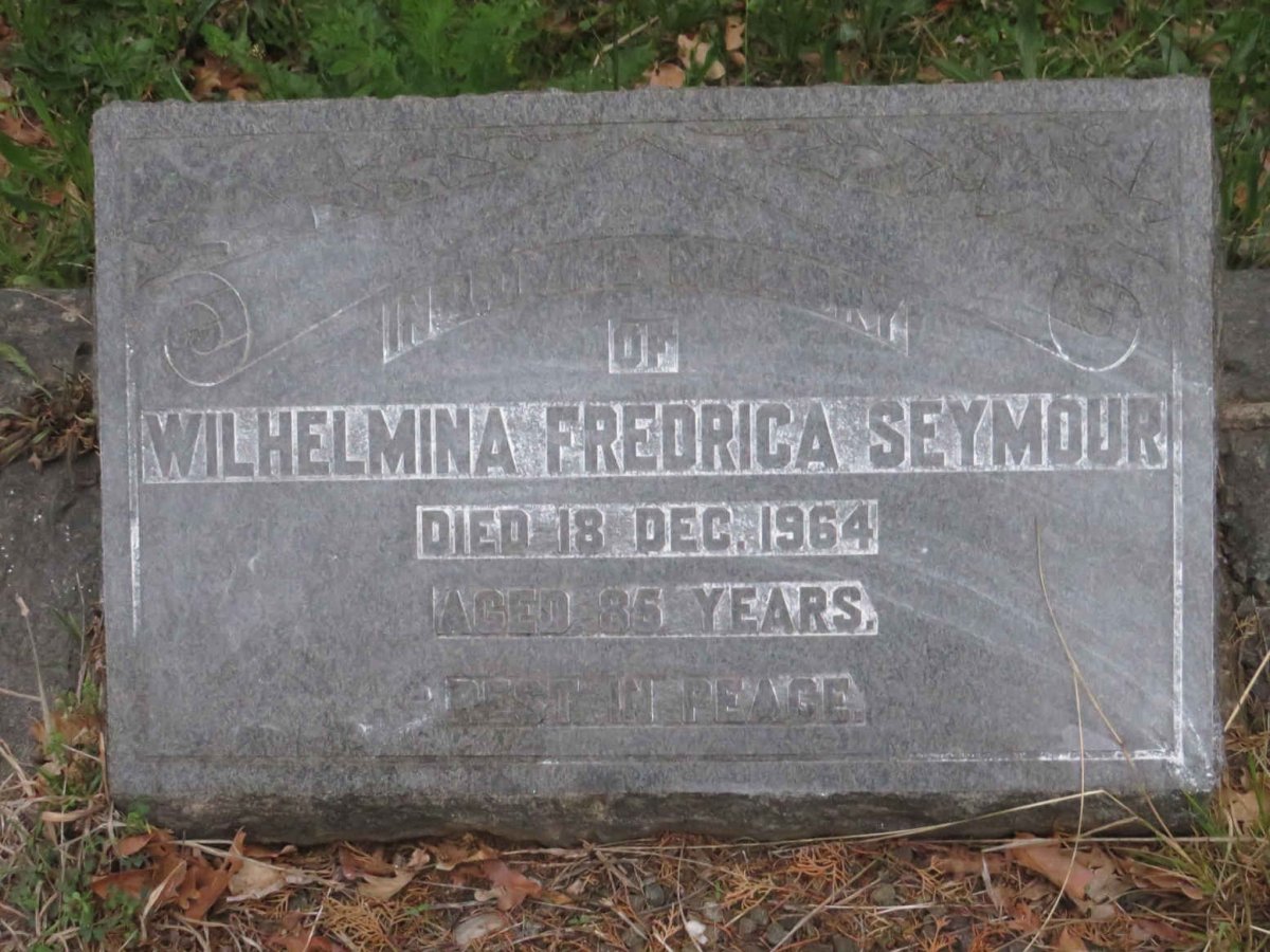 SEYMOUR Wilhelmina Fredrica -1964