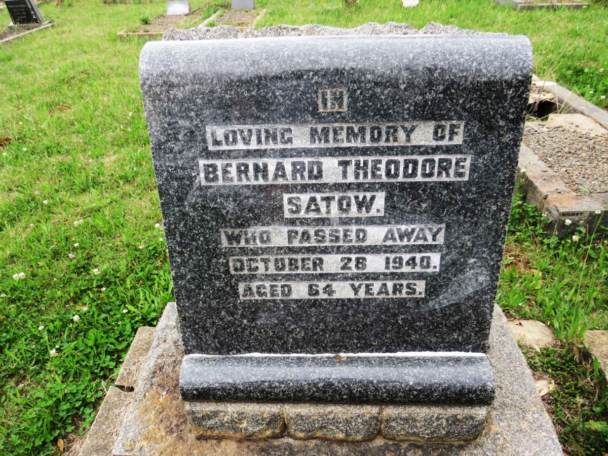 SATOW Bernard Theodore -1940