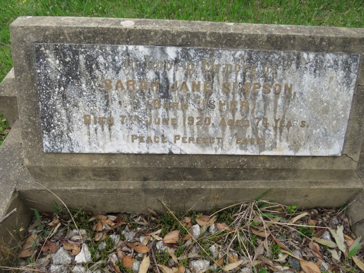 SIMPSON Sarah Jane nee USHER -1920