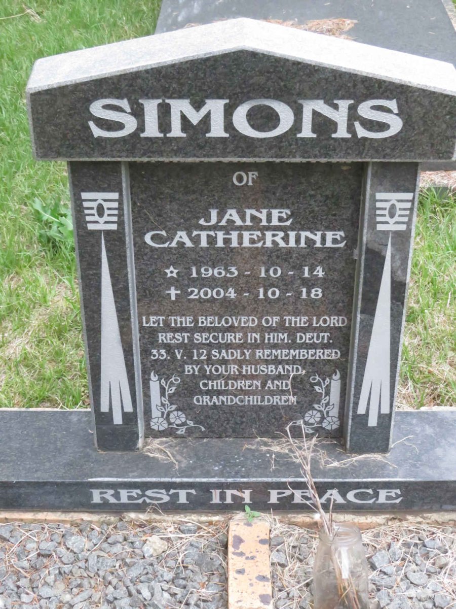 SIMONS Jane Catherine 1963-2004