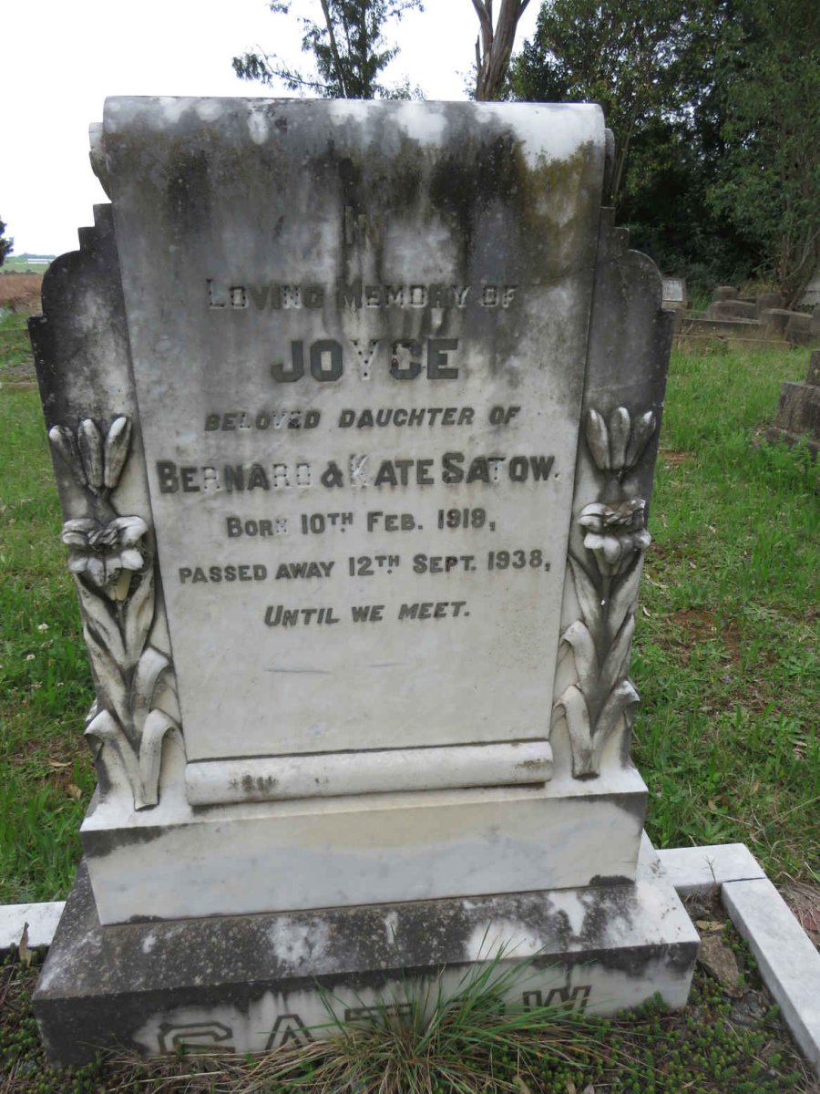 SATOW Joyce 1919-1938
