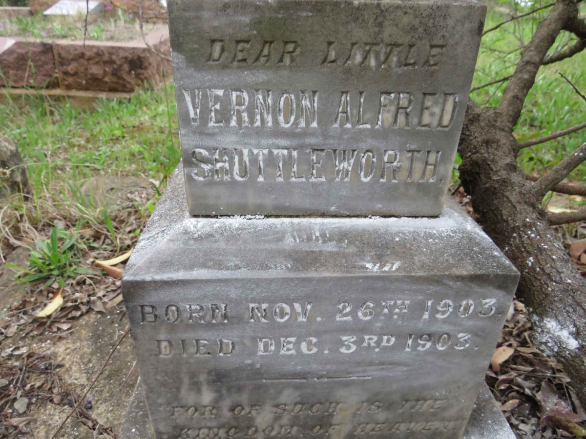 SHUTTLEWORTH Vernon Alfred 1903-1903