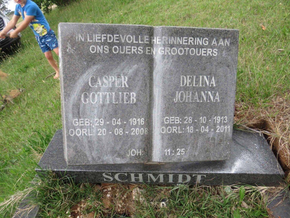SCHMIDT Casper Gottlieb 1916-2008 &amp; Delina Johanna 1913-2011