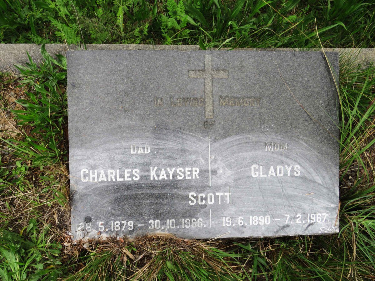SCOTT Charles Kayser 1879-1966 &amp; Gladys 1890-1967